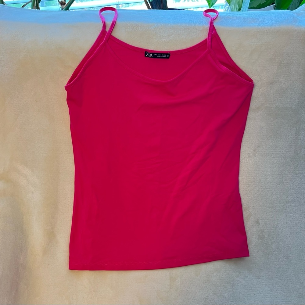 Zara hot pink tank top